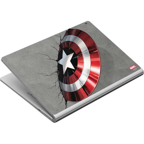 Marvel Captain America Shield Break Surface Book Skin